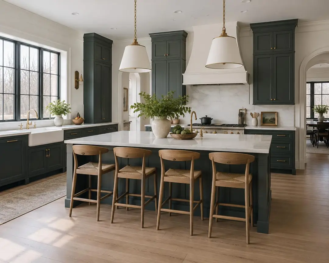 Interior inspiration: freshly painted kitchen walls and crisp trim